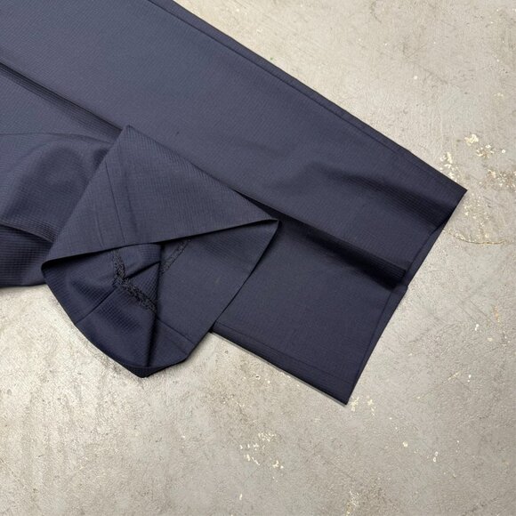 NWT Gaga G Dress Pants Zignone Wool & Silk Trousers Italy Micro-Check Blue 44x29 - Picture 7 of 9